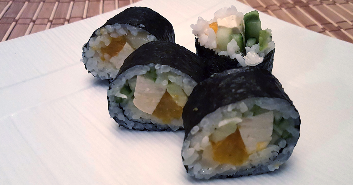 Easy and Allergy Friendly Cucumber and Avocado Sushi Rolls - Nut